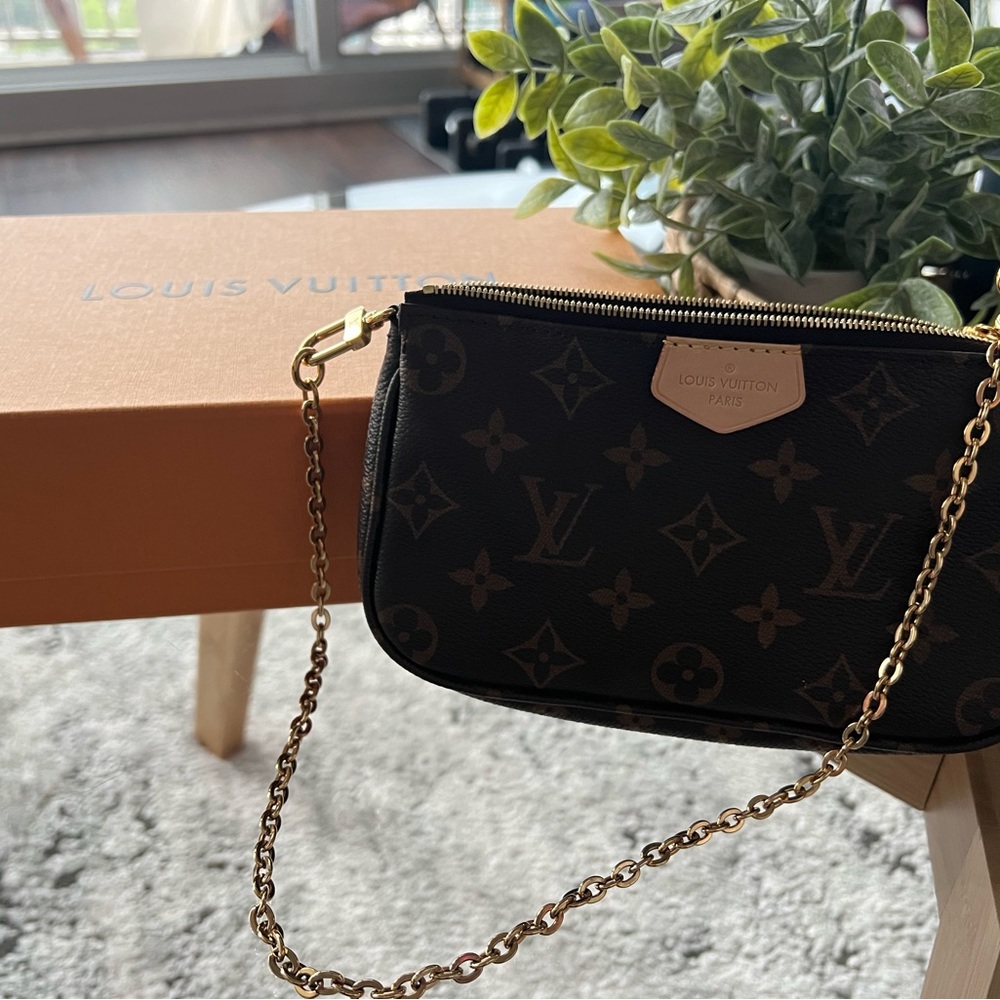 Authentic Louis Vuitton Mini Pochette Signature Monogram Bag